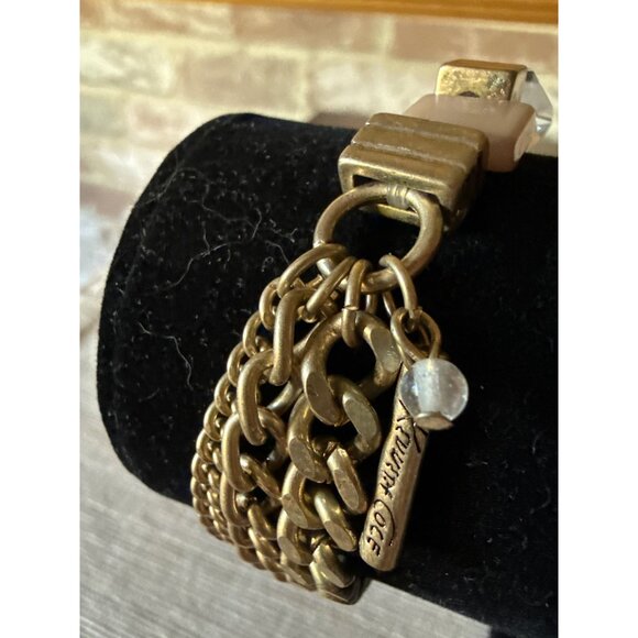 Kenneth Cole New York Crystal & Stone Bracelet Vintage Style - Picture 7 of 14